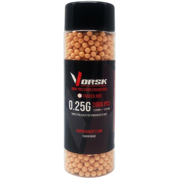 Vorsk Tracer BBs - 0.25g - Red, 2000R
