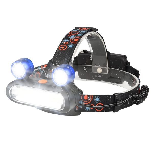 LETOUR Head Torch, Rechargeable USB Head Light Super Bright 4 Modes 2500 Lumen Super Bright Headlamp Outdoor Flashlight IPX5 Waterproof Headlight for Camping, Hiking, Running, Fishing, Jogging