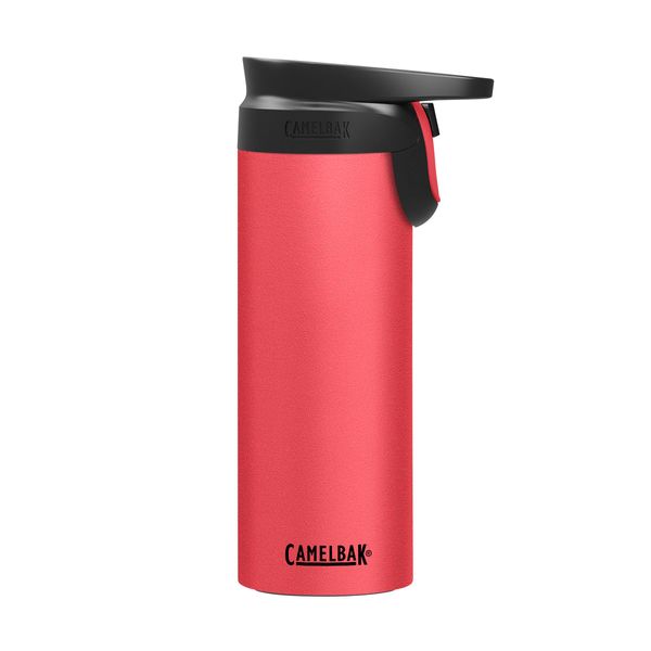 CamelBak Forge Flow Coffee & Travel Mug, Insulated Stainless Steel - Non-Slip Silicon Base - Easy One-Handed Operation - 16oz, Wild Strawberry