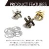 Kraftlife Magnetic Hook Button Inserts 14mm Ultra Thin 1.5mm 50 Pairs (Silver)
