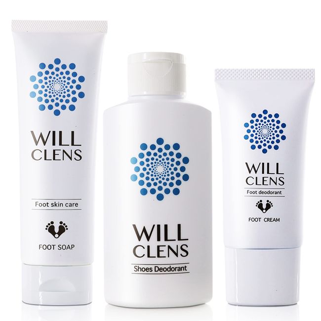 Will Cleanse Foot Cream Deodorizing (Cream 1.1 oz (30 g) + Soap 2.8 oz (80 g) + Powder 1.9 oz (55 g)