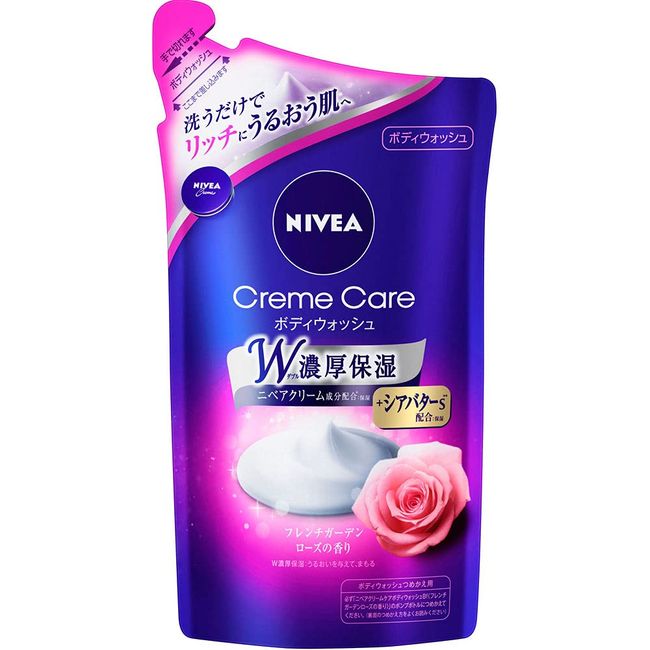 Nivea Cream Care Body Wash, French Garden Rose Scent, Refill 12.2 fl oz (360 ml)