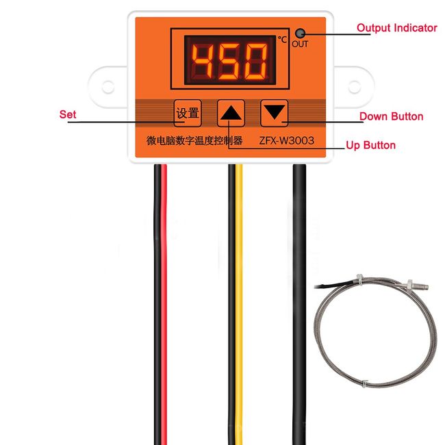 MH1210W AC 90-250V Digital Thermometer Thermoregulator Temperature