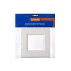 SINGLE LIGHT SWITCH SURROUND FINGER BACK PLATE WHITE PLASTIC ( pack of 2 )