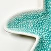 Darthome Ceramic Starfish Dish Teal Blue Bobble Glazed Large Nautical Decorative Plate