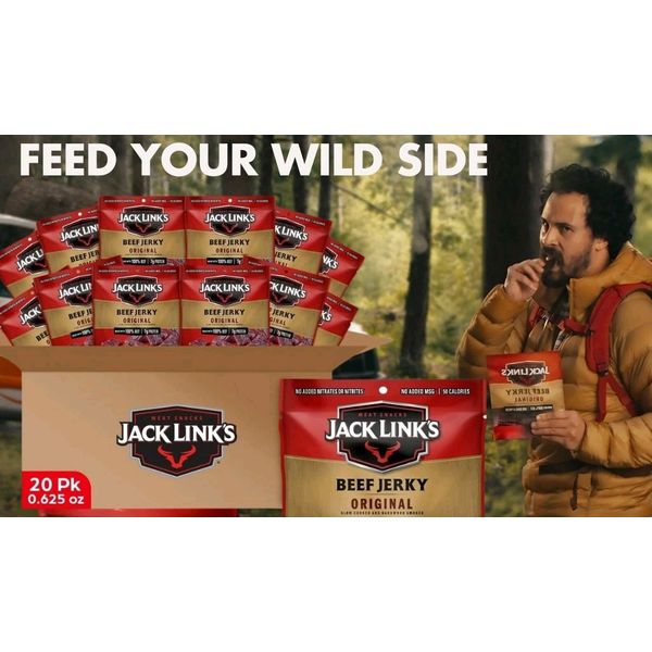 Jack Link's Beef Jerky, Original, Multipack 20 Pack