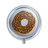 Cute Donut with Sprinkles Chocolate Icing Pill Case Trinket Gift Box