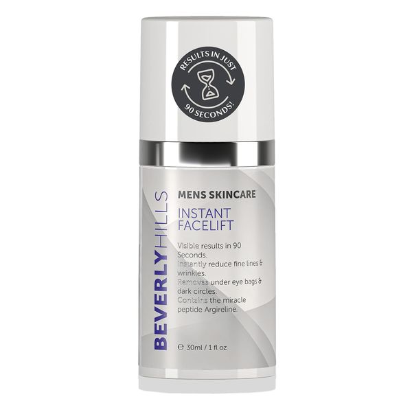 Beverly Hills Mens or Womens Instant Facelift and Eye Tuck Serum for Dark Circles and Puffy Eyes