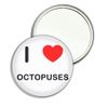 I Love Octopuses - 55mm Round Compact Mirror