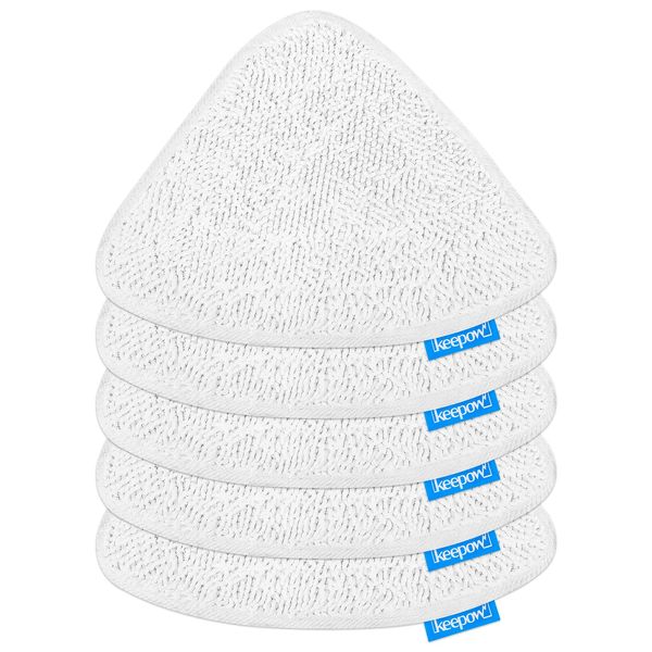 KEEPOW Steam Mop Replacement Pads for Viledas Steam Mop Plus and compatible with Viledas Steam Mop, Washable Steam Mop Head Replacement (5 Pack)