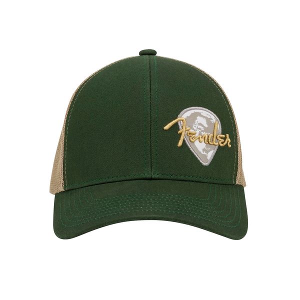 Fender Globe Pick Patch Hat, Green/Khaki, One Size