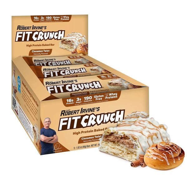 FITCRUNCH Snack Size Protein Bars Designed by Robert Irvine 6-Layer Baked Bar...