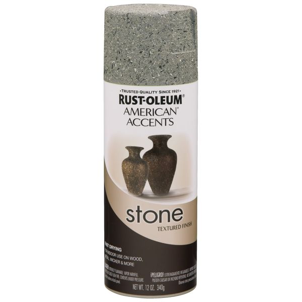 Rust-Oleum 7992830 Stone Creations Spray, 12 oz, Gray Stone