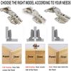Standard Hinges Kitchen Cabinet Cupboard Door Hinge Embedded Hinge for Kitchen cabinets Integrated 4 Pieces…