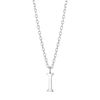 Philip Jones Sterling Silver Initial I Necklace