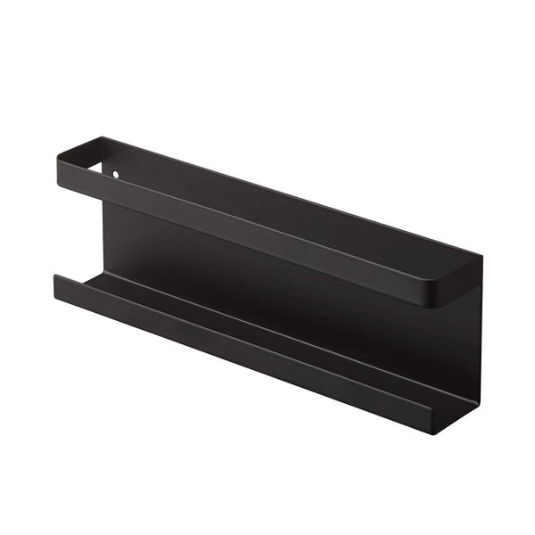 Yamazaki 5025 God Bank Holder [Push Pin for Gypsum Board and Wood Screws Included] Black, Approx. 9.8 x 1.6 x 3.1 inches (25 x 4 x 8 cm), Tower Simple Shinto Shelf, Bill Holder, Storage for Damashiya