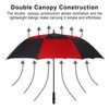 Doubwell golf umbrella large oversize 68 inches air vent double canopy windproof automatic straight rain umbrellas for men and women (black/Dark red)