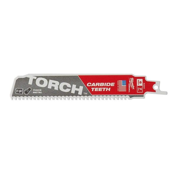 MILWAUKEE ELEC Tool 48-00-5201 6" 7TPI Torch Sawzall Reciprocating Saw Blade, White