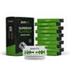 Double Edge Razor Blades, 50 Counts Safety Razor Blades for Shaving, Platinum Stainless Steel Shaving Blades for Men and Women, Fits All Standard Double Edge Razors