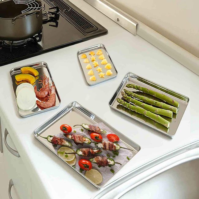 TeamFar Baking Sheet with Rack Set, Stainless Steel Baking Pan Tray Cookie  Sheet with Cooling Rack, Non Toxic & Healthy, Easy Clean & Dishwasher Safe