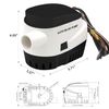 BACOENG Bilge Pump with Float Switch, Bilge Pump 12v Automatic 1100GPH/70LPM, Black