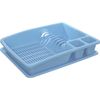 ECO Plastic Dish Drainer Utensil Holder, Dish Rack Drainers (Blue)