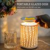 Starry Night Aroma Diffuser Ceramic Wax Warmer With Gift Box 2 Bulbs Included