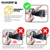 BEAR GRIP Multi Grip Straps/Hooks, Premium Heavy duty weight lifting straps/gloves (Large Rubber)