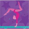 Creative Converting Gymnastics Party Beverage Napkins, 16 ct, Multi-color, 5"