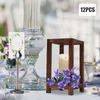 12 Pcs Wooden Wedding Lantern Centerpiece Rustic Wedding Table Decoration