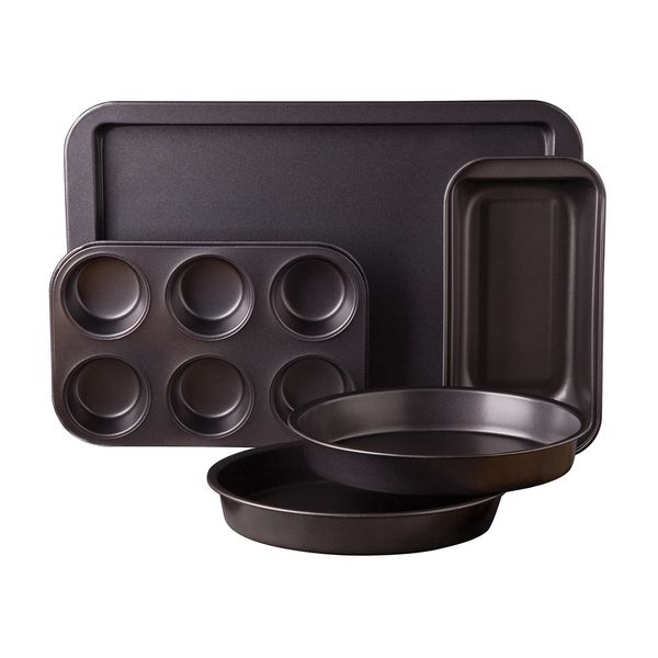 Unknown1 Love-to-Bake 5 Piece Nonstick Carbon Steel Bakeware Set Rectangle