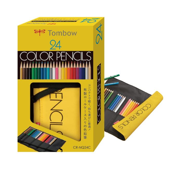 Tombow Colored Pencils In Roll Case With Mini Sharpener