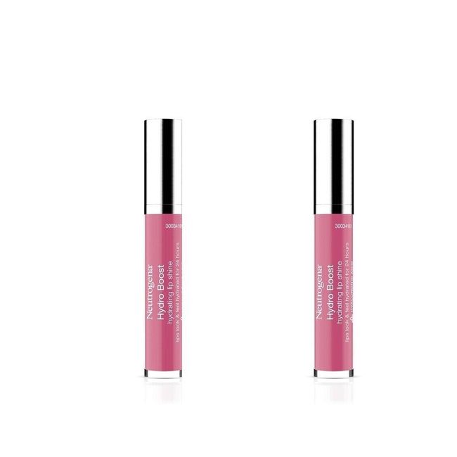 ⭐LOT OF 2⭐Neutrogena Hydro Boost Hydrating Lip Shine Gloss 50 Radiant Rose Color