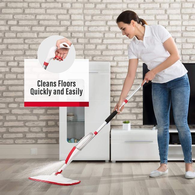 Mops for Floor Cleaning Wet Spray Mop with 14 oz Refillable Bottle