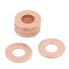 X AUTOHAUX 10pcs 7mm Inner Diameter Copper Washers Flat Sealing Gaskets Ring
