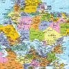 Upside Down World Political Map - 1:40m - Medium - Paper