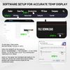 GSCOLER ARGB GPU Support Bracket with CPU & GPU Temp Display, Universal Graphics Card Support, Multi Angle Adjustable GPU Sag Bracket for Video Cards, GPU Stand Built-in 5V3PIN Addressable RGB Strip