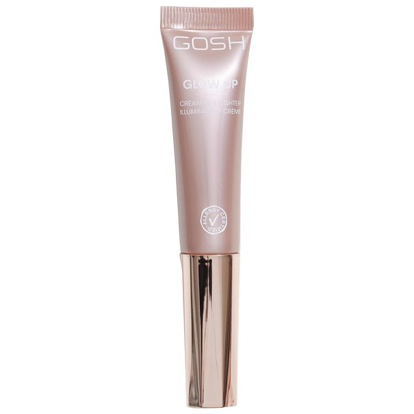 GOSH Cream Highlighter GLOW-UP I Liquid Highlighter for face and body I for defined facial features and smooth transitions I Long-lasting cream highlighter I Vegan and allergy certified I 001 Pearl