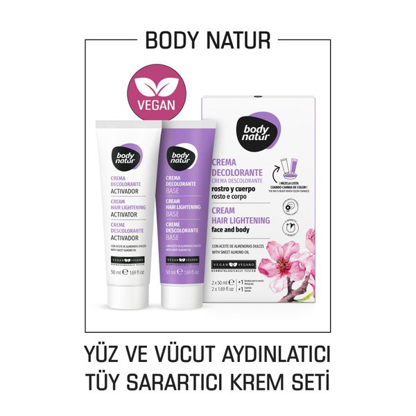 Vücut Yüz Tüy Sarartıcı Aydınlatıcı Beyazlatıcı Krem Meyve Kokulu - Hair Lightening Cream 2x50ml