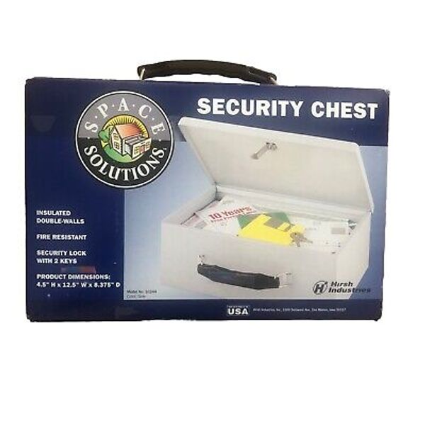 Fireproof Safe Box with Key Lock, Chest Safe with Carrying Handle Overnight Ship