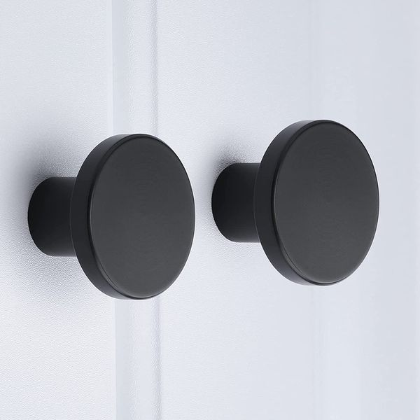 goldenwarm 10Pack Cupboard Knobs Black Door Knobs Black Cabinet Knobs -LS7069BK Kitchen Door Knobs Modern Kitchen Cupboard Knobs Round Draw Knobs Cupboard Door Handles