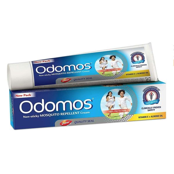 Odomos Non-Sticky Mosquito Repellent Cream (Vitamin E & Almond) - 100g