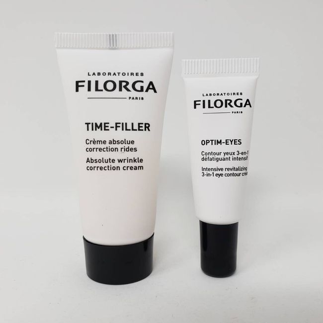 2 Pack Filorga Time Filler Absolute Wrinkle Correction Cream, Filorga Optim Eyes