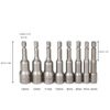 BE-TOOL Nut Driver Socket 1Pcs 1/4" Hex Socket Nut for Hand Drill, Electric Screwdriver and Socket Wrench Screw (14mm)