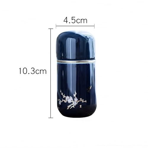 "WooJoo" Mini Urn, Diameter 1.9 inches (4.8 cm) x Height 4.0 inches (10.1 cm), Memorial Urn, Urn, Urn, Urn, Urn Container, Sleeve Urn (Plum Blossom)