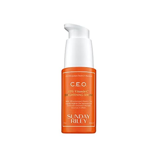 Sunday Riley C.E.O. 15% Vitamin C Brightening Serum, Orange, 1.0 Fl oz(pack of 1)