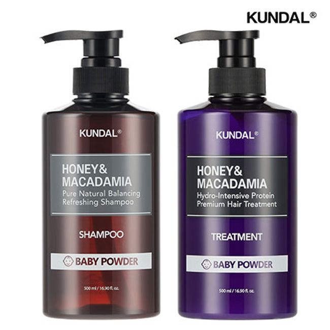 Kundal baby powder shampoo 500ml + treatment 500ml