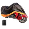 Black-Upside Orange-Below Motorcycle Cover Large Touring Bikes Storage Protector