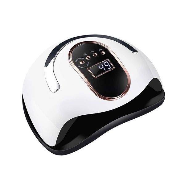 L-EN Studio LED & UV Nail Light, For Hardening, UV Light, For Resin, 168 W Nail Dryer with Automatic Sensor, 4-Stage Timer, Painless, Low Heat Function, LCD Display, Compatible with All Gels
