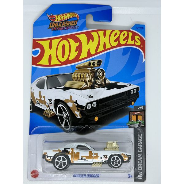 Hot Wheels - Rodger Dodger - HW Dream Garage 2/5-2023 - Unleashed Design Battle - Mint/NrMint Ships Bubble Wrapped in a Box